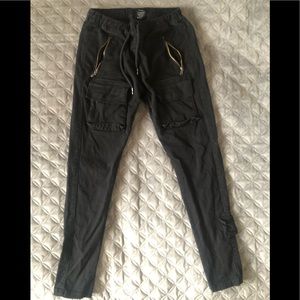 KDNK Black Pants w/ zippers (S/30)